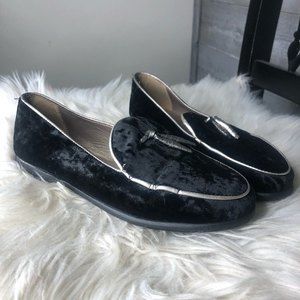 Papanatas Spain US 8 EU 39 black velvet tassle loafer driving shoes old money